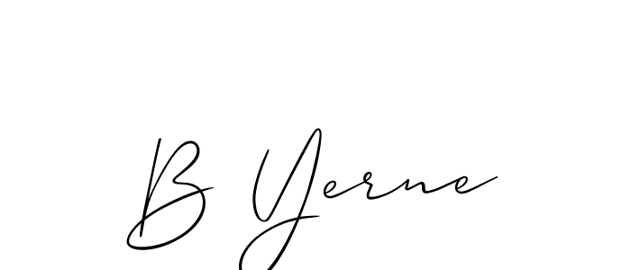 Make a beautiful signature design for name B Yerne. With this signature (Allison_Script) style, you can create a handwritten signature for free. B Yerne signature style 2 images and pictures png