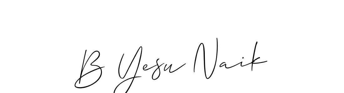Make a beautiful signature design for name B Yesu Naik. With this signature (Allison_Script) style, you can create a handwritten signature for free. B Yesu Naik signature style 2 images and pictures png