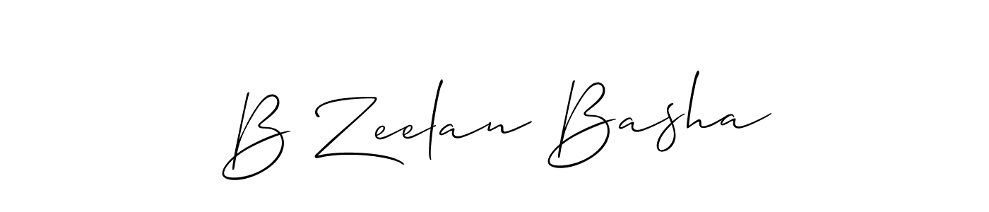 It looks lik you need a new signature style for name B Zeelan Basha. Design unique handwritten (Allison_Script) signature with our free signature maker in just a few clicks. B Zeelan Basha signature style 2 images and pictures png