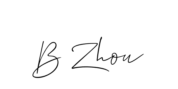 Best and Professional Signature Style for B Zhou. Allison_Script Best Signature Style Collection. B Zhou signature style 2 images and pictures png