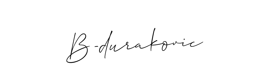 Allison_Script is a professional signature style that is perfect for those who want to add a touch of class to their signature. It is also a great choice for those who want to make their signature more unique. Get B-durakovic name to fancy signature for free. B-durakovic signature style 2 images and pictures png