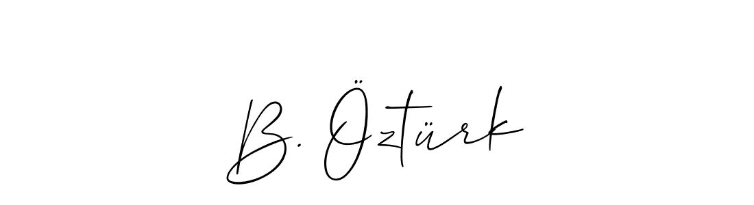 Use a signature maker to create a handwritten signature online. With this signature software, you can design (Allison_Script) your own signature for name B. Öztürk. B. Öztürk signature style 2 images and pictures png