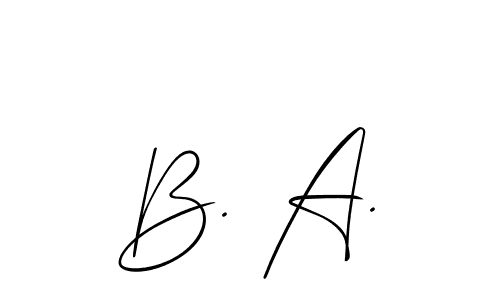 Make a beautiful signature design for name B. A.. With this signature (Allison_Script) style, you can create a handwritten signature for free. B. A. signature style 2 images and pictures png