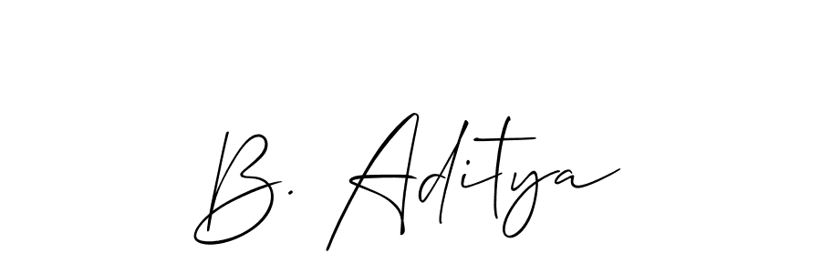 Once you've used our free online signature maker to create your best signature Allison_Script style, it's time to enjoy all of the benefits that B. Aditya name signing documents. B. Aditya signature style 2 images and pictures png