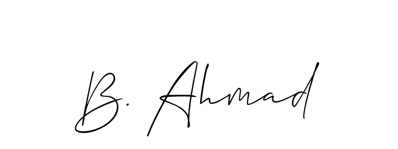 Allison_Script is a professional signature style that is perfect for those who want to add a touch of class to their signature. It is also a great choice for those who want to make their signature more unique. Get B. Ahmad name to fancy signature for free. B. Ahmad signature style 2 images and pictures png