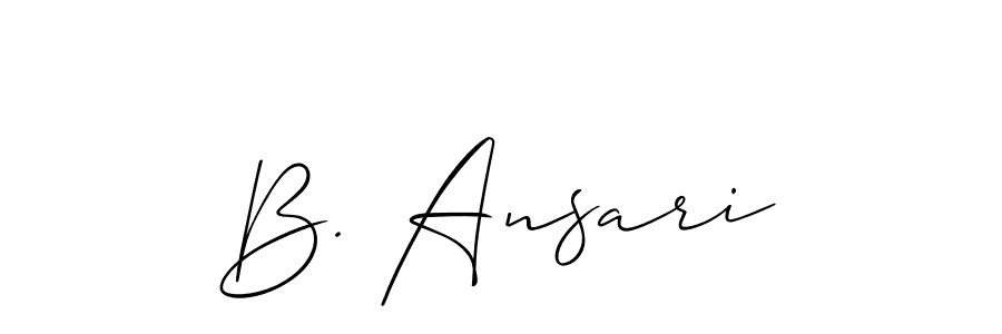 Use a signature maker to create a handwritten signature online. With this signature software, you can design (Allison_Script) your own signature for name B. Ansari. B. Ansari signature style 2 images and pictures png