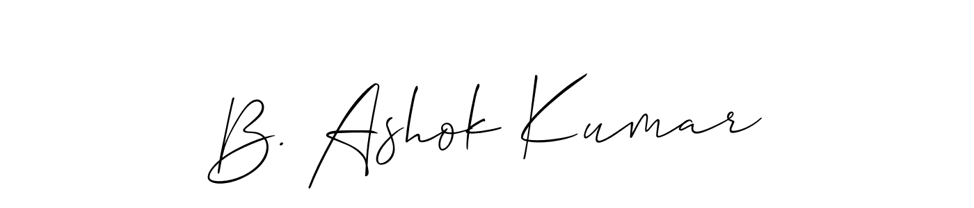 Design your own signature with our free online signature maker. With this signature software, you can create a handwritten (Allison_Script) signature for name B. Ashok Kumar. B. Ashok Kumar signature style 2 images and pictures png