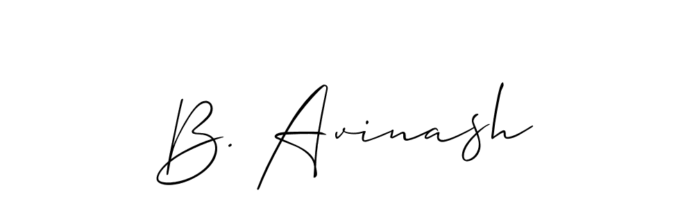 You should practise on your own different ways (Allison_Script) to write your name (B. Avinash) in signature. don't let someone else do it for you. B. Avinash signature style 2 images and pictures png