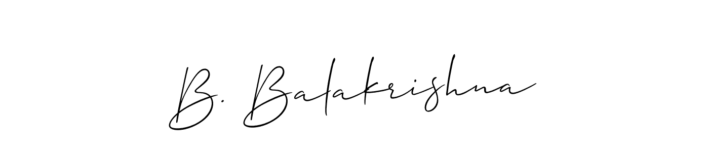 It looks lik you need a new signature style for name B. Balakrishna. Design unique handwritten (Allison_Script) signature with our free signature maker in just a few clicks. B. Balakrishna signature style 2 images and pictures png