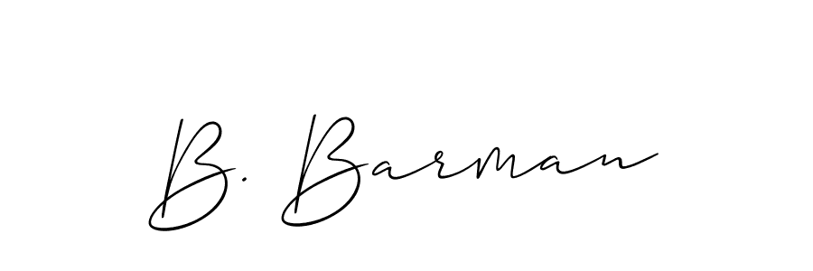 You should practise on your own different ways (Allison_Script) to write your name (B. Barman) in signature. don't let someone else do it for you. B. Barman signature style 2 images and pictures png