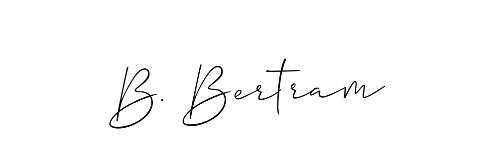 Make a short B. Bertram signature style. Manage your documents anywhere anytime using Allison_Script. Create and add eSignatures, submit forms, share and send files easily. B. Bertram signature style 2 images and pictures png