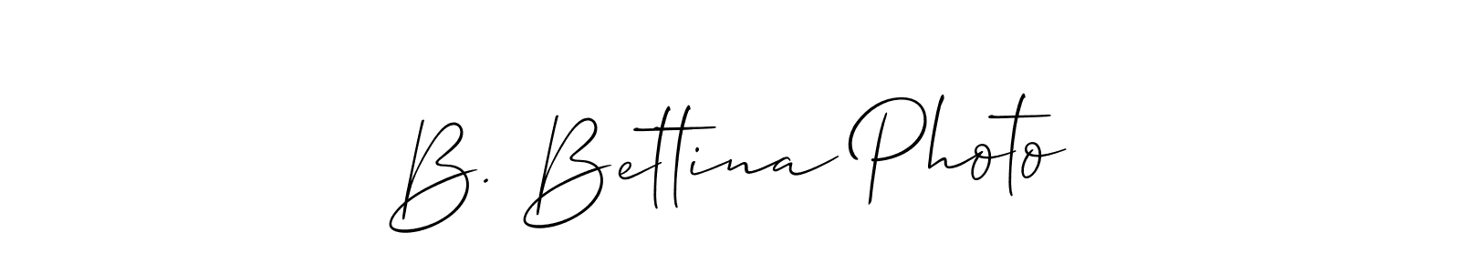 This is the best signature style for the B. Bettina Photo name. Also you like these signature font (Allison_Script). Mix name signature. B. Bettina Photo signature style 2 images and pictures png