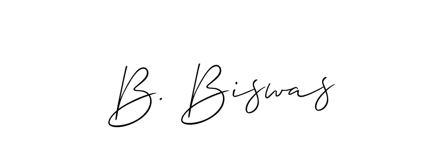 How to make B. Biswas signature? Allison_Script is a professional autograph style. Create handwritten signature for B. Biswas name. B. Biswas signature style 2 images and pictures png