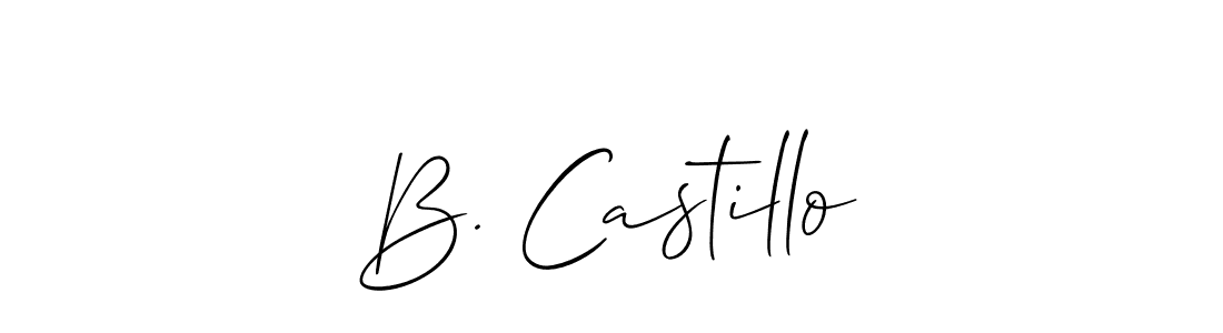Make a beautiful signature design for name B. Castillo. With this signature (Allison_Script) style, you can create a handwritten signature for free. B. Castillo signature style 2 images and pictures png