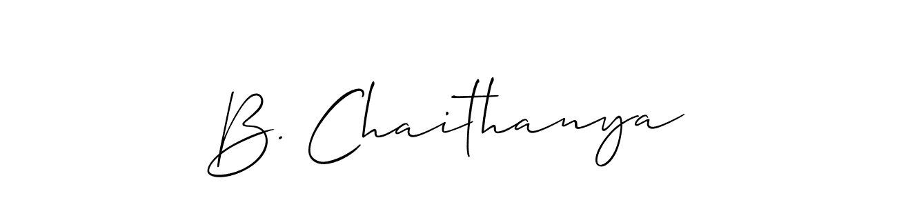 Allison_Script is a professional signature style that is perfect for those who want to add a touch of class to their signature. It is also a great choice for those who want to make their signature more unique. Get B. Chaithanya name to fancy signature for free. B. Chaithanya signature style 2 images and pictures png