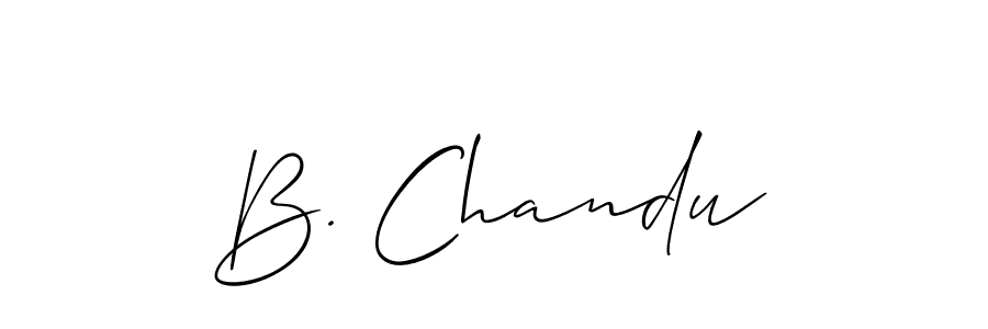 Similarly Allison_Script is the best handwritten signature design. Signature creator online .You can use it as an online autograph creator for name B. Chandu. B. Chandu signature style 2 images and pictures png