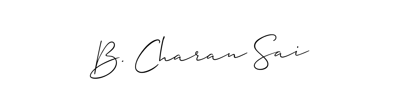 Check out images of Autograph of B. Charan Sai name. Actor B. Charan Sai Signature Style. Allison_Script is a professional sign style online. B. Charan Sai signature style 2 images and pictures png