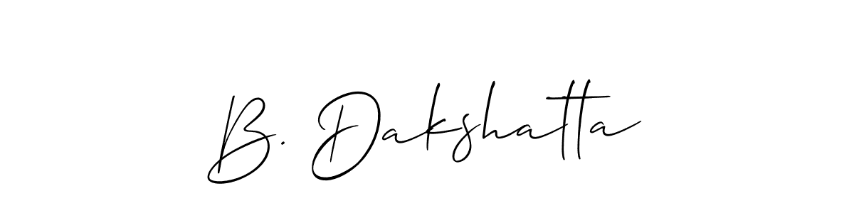 Make a beautiful signature design for name B. Dakshatta. With this signature (Allison_Script) style, you can create a handwritten signature for free. B. Dakshatta signature style 2 images and pictures png