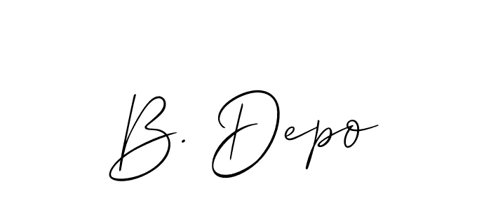 You can use this online signature creator to create a handwritten signature for the name B. Depo. This is the best online autograph maker. B. Depo signature style 2 images and pictures png