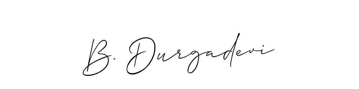 How to make B. Durgadevi signature? Allison_Script is a professional autograph style. Create handwritten signature for B. Durgadevi name. B. Durgadevi signature style 2 images and pictures png