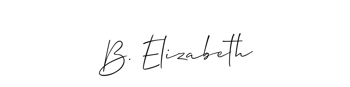 Also we have B. Elizabeth name is the best signature style. Create professional handwritten signature collection using Allison_Script autograph style. B. Elizabeth signature style 2 images and pictures png