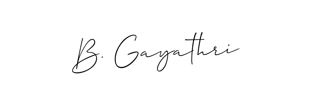 You should practise on your own different ways (Allison_Script) to write your name (B. Gayathri) in signature. don't let someone else do it for you. B. Gayathri signature style 2 images and pictures png