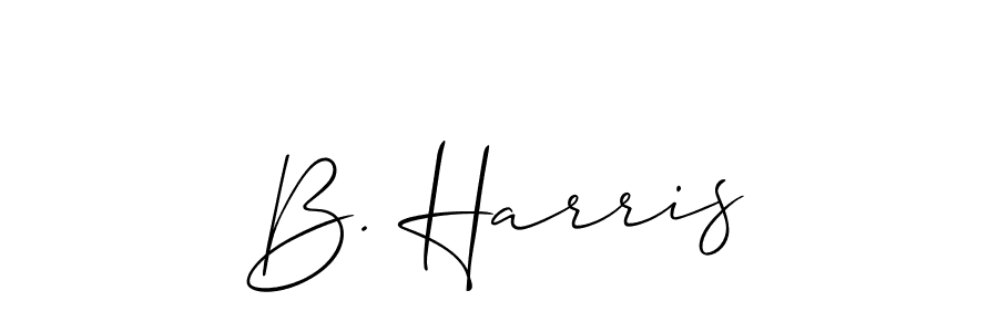 How to make B. Harris name signature. Use Allison_Script style for creating short signs online. This is the latest handwritten sign. B. Harris signature style 2 images and pictures png