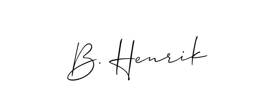 Check out images of Autograph of B. Henrik name. Actor B. Henrik Signature Style. Allison_Script is a professional sign style online. B. Henrik signature style 2 images and pictures png