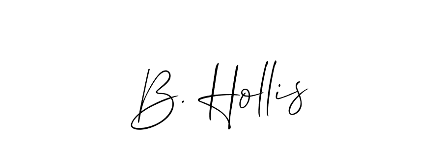 Also we have B. Hollis name is the best signature style. Create professional handwritten signature collection using Allison_Script autograph style. B. Hollis signature style 2 images and pictures png