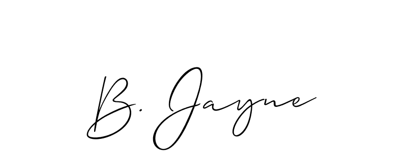 Make a beautiful signature design for name B. Jayne. With this signature (Allison_Script) style, you can create a handwritten signature for free. B. Jayne signature style 2 images and pictures png