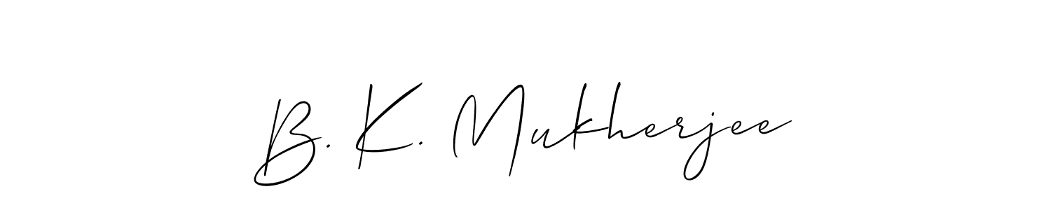 Once you've used our free online signature maker to create your best signature Allison_Script style, it's time to enjoy all of the benefits that B. K. Mukherjee name signing documents. B. K. Mukherjee signature style 2 images and pictures png