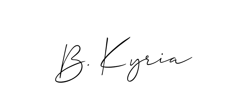 Make a beautiful signature design for name B. Kyria. Use this online signature maker to create a handwritten signature for free. B. Kyria signature style 2 images and pictures png