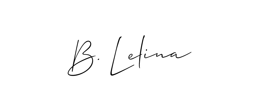 How to Draw B. Lelina signature style? Allison_Script is a latest design signature styles for name B. Lelina. B. Lelina signature style 2 images and pictures png