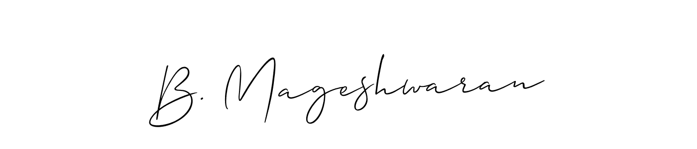 You should practise on your own different ways (Allison_Script) to write your name (B. Mageshwaran) in signature. don't let someone else do it for you. B. Mageshwaran signature style 2 images and pictures png