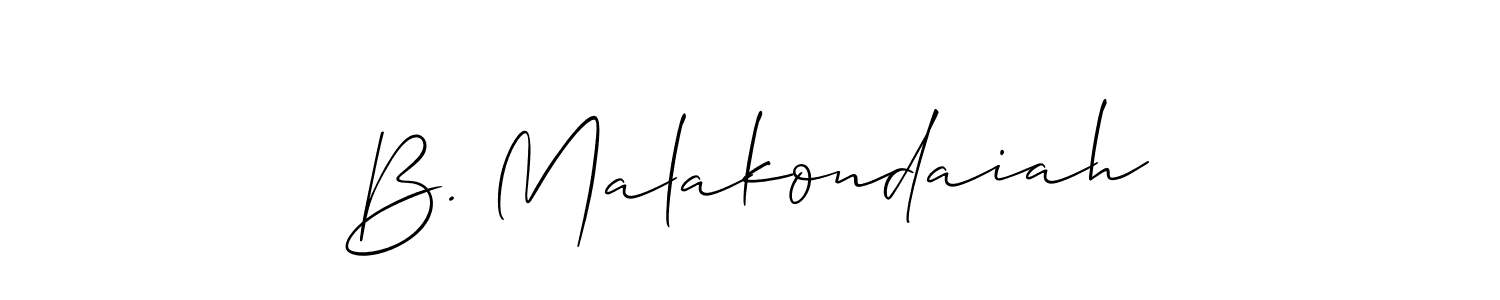 How to make B. Malakondaiah signature? Allison_Script is a professional autograph style. Create handwritten signature for B. Malakondaiah name. B. Malakondaiah signature style 2 images and pictures png