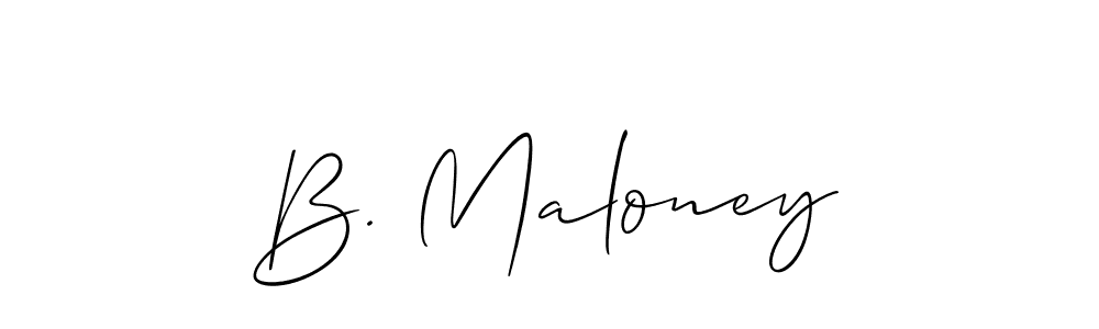 Allison_Script is a professional signature style that is perfect for those who want to add a touch of class to their signature. It is also a great choice for those who want to make their signature more unique. Get B. Maloney name to fancy signature for free. B. Maloney signature style 2 images and pictures png