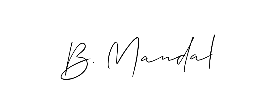 You should practise on your own different ways (Allison_Script) to write your name (B. Mandal) in signature. don't let someone else do it for you. B. Mandal signature style 2 images and pictures png