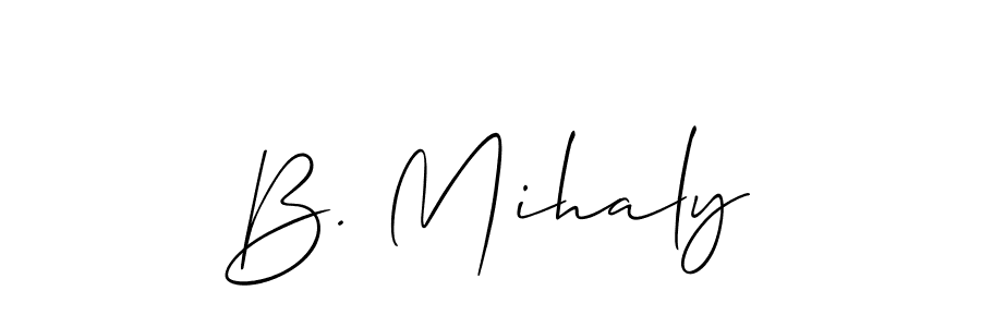 Use a signature maker to create a handwritten signature online. With this signature software, you can design (Allison_Script) your own signature for name B. Mihaly. B. Mihaly signature style 2 images and pictures png