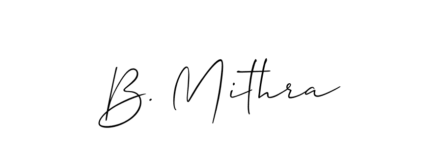 Check out images of Autograph of B. Mithra name. Actor B. Mithra Signature Style. Allison_Script is a professional sign style online. B. Mithra signature style 2 images and pictures png