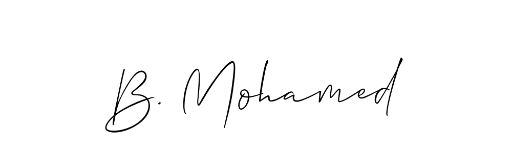 You should practise on your own different ways (Allison_Script) to write your name (B. Mohamed) in signature. don't let someone else do it for you. B. Mohamed signature style 2 images and pictures png