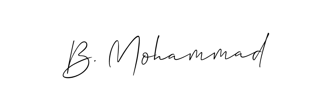 Make a beautiful signature design for name B. Mohammad. With this signature (Allison_Script) style, you can create a handwritten signature for free. B. Mohammad signature style 2 images and pictures png