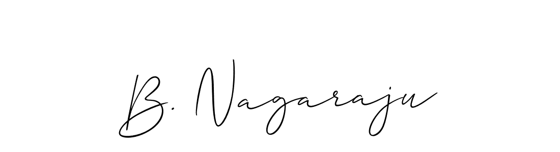 Also we have B. Nagaraju name is the best signature style. Create professional handwritten signature collection using Allison_Script autograph style. B. Nagaraju signature style 2 images and pictures png