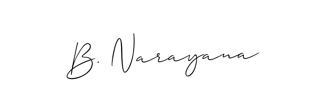 Use a signature maker to create a handwritten signature online. With this signature software, you can design (Allison_Script) your own signature for name B. Narayana. B. Narayana signature style 2 images and pictures png