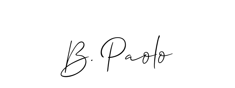 Best and Professional Signature Style for B. Paolo. Allison_Script Best Signature Style Collection. B. Paolo signature style 2 images and pictures png