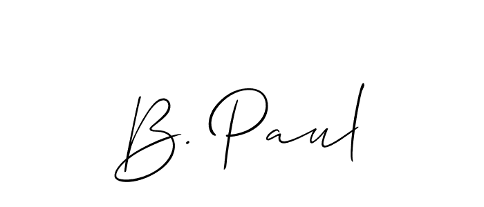 Design your own signature with our free online signature maker. With this signature software, you can create a handwritten (Allison_Script) signature for name B. Paul. B. Paul signature style 2 images and pictures png