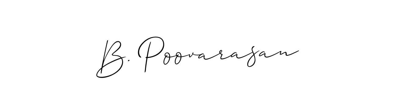 Best and Professional Signature Style for B. Poovarasan. Allison_Script Best Signature Style Collection. B. Poovarasan signature style 2 images and pictures png