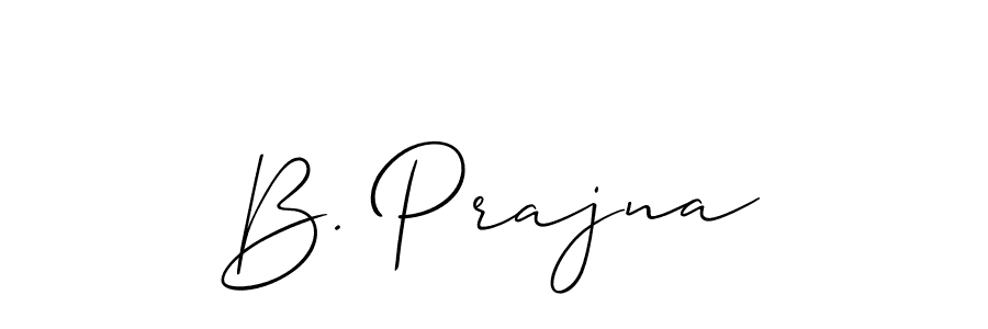 Make a beautiful signature design for name B. Prajna. With this signature (Allison_Script) style, you can create a handwritten signature for free. B. Prajna signature style 2 images and pictures png