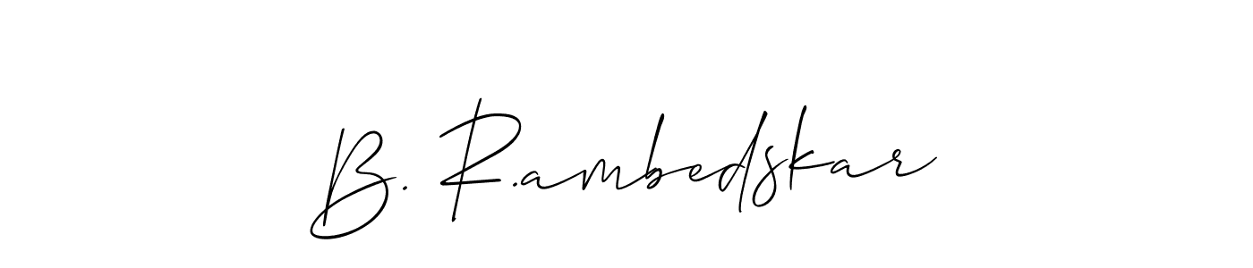 if you are searching for the best signature style for your name B. R.ambedskar. so please give up your signature search. here we have designed multiple signature styles  using Allison_Script. B. R.ambedskar signature style 2 images and pictures png