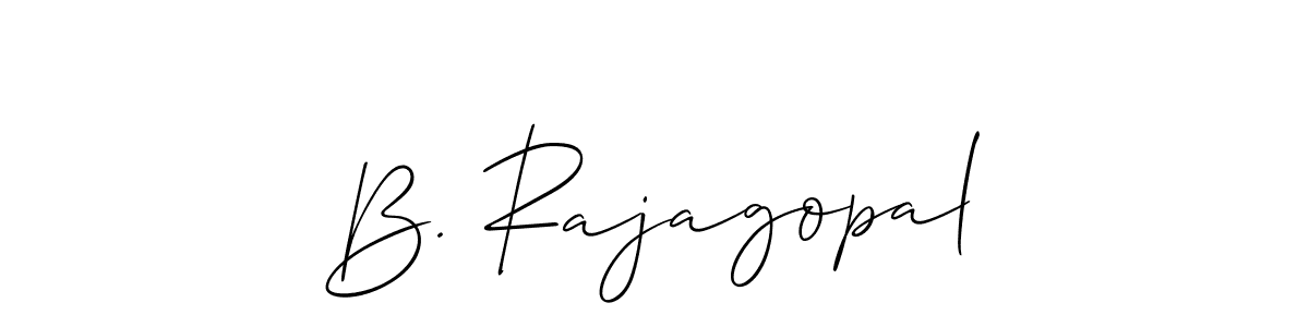 Make a beautiful signature design for name B. Rajagopal. With this signature (Allison_Script) style, you can create a handwritten signature for free. B. Rajagopal signature style 2 images and pictures png