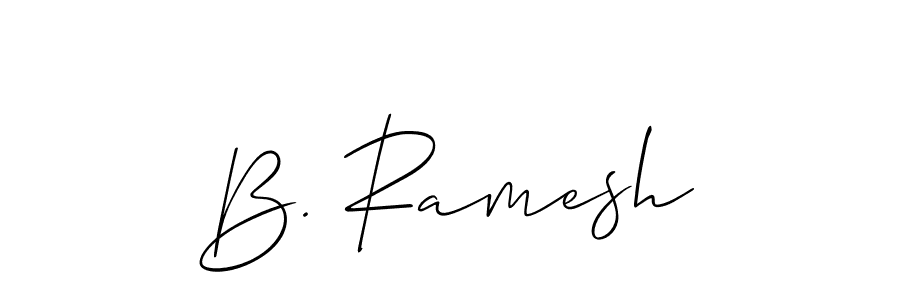 Use a signature maker to create a handwritten signature online. With this signature software, you can design (Allison_Script) your own signature for name B. Ramesh. B. Ramesh signature style 2 images and pictures png